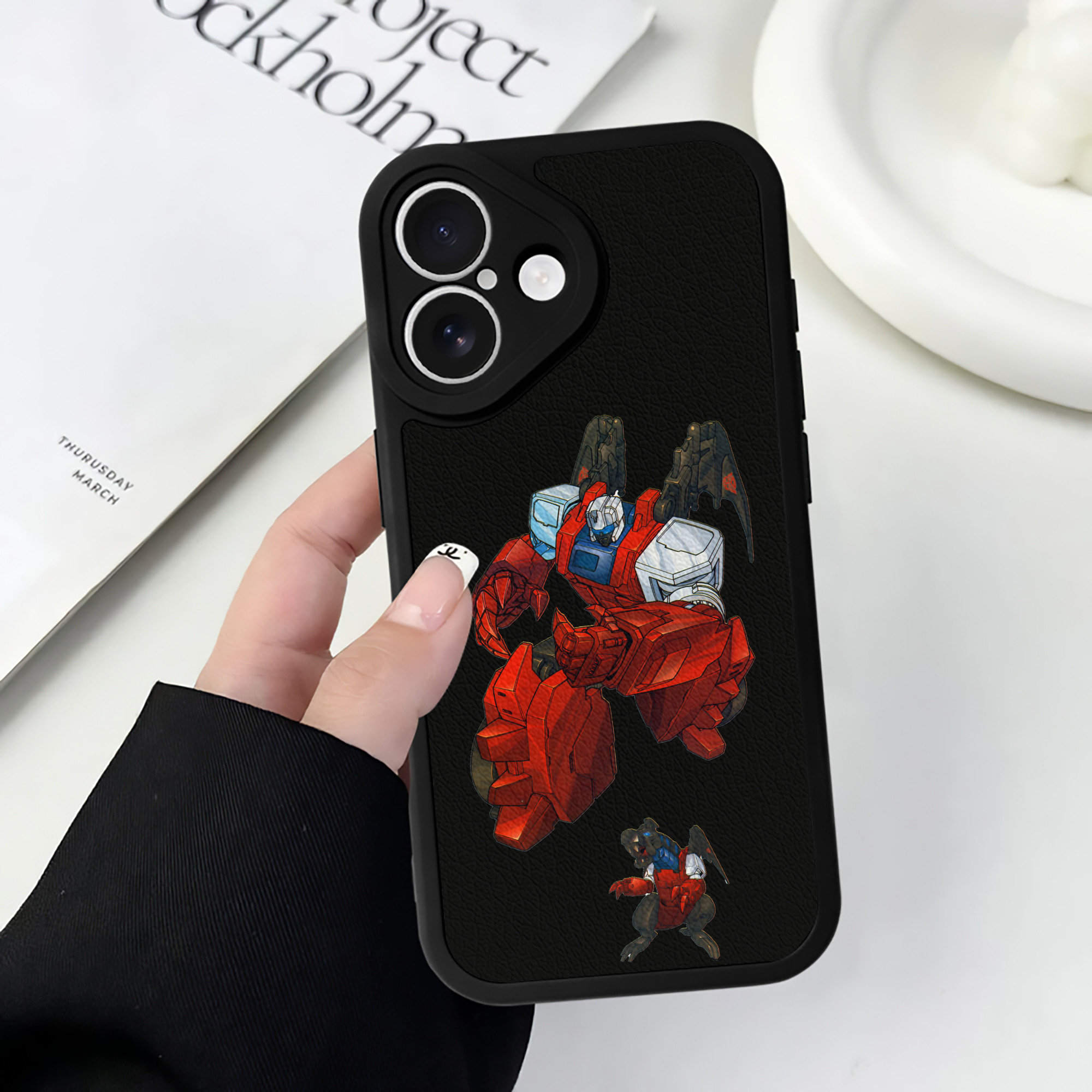 （画像用）  【iPhone 16シリーズ対応】シリコンスマホケース（レザー調） 材質：シリコン